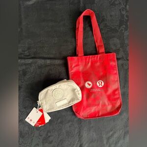 NwT OLYMPICS Lululemon CANADA 2 Bundle Mini BELT BAG Pouch SACk